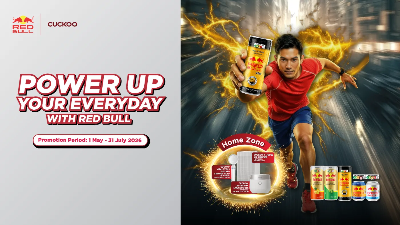 CUCKOO x Redbull: Power Up Your Everyday Lucky Draw