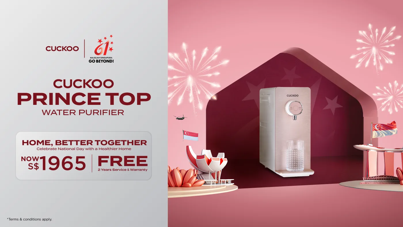 National Day Deals: CUCKOO Prince Top Water Purifier Outright Promo